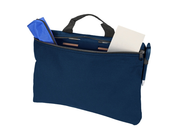 Сумка для конференций «Lando», Цвет синий глубокий/черный