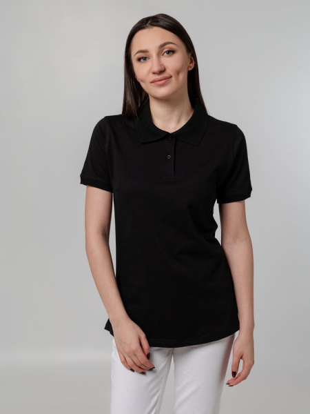 Рубашка поло женская Virma Stretch Lady, черная, S–XXL