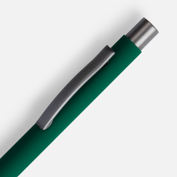 Ручка шариковая Atento Soft Touch, зеленая, 13,5х0,9 см
