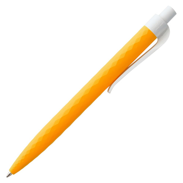 Ручка шариковая Prodir QS01 PMP-P, оранжевая с белым, 14х1 см