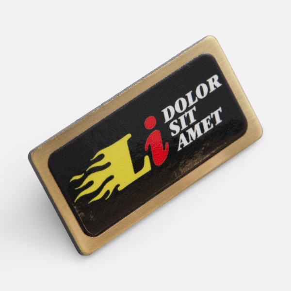 Значок Sanga Matto, бронзовый, 2x4 см