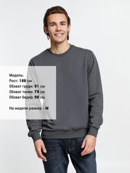Свитшот Toima 2.0, темно-серый (графит), XS–4XL