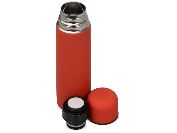 Термос «Ямал Soft Touch» с чехлом, Цвет красный матовый