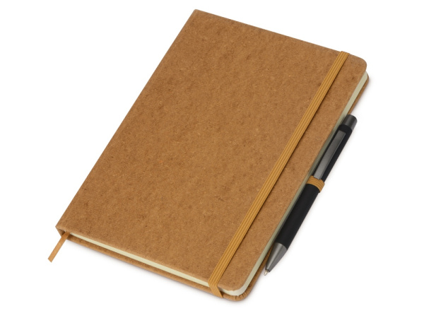 Блокнот А5 «Venera» с обложкой из переработанной кожи, Размер A5, Цвет крафт