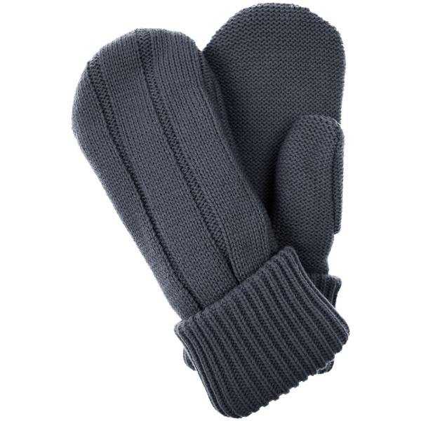 Варежки Knit Beat, темно-серые, S/M, L/XL