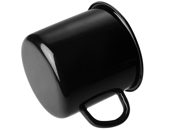 Кружка эмалированная «Retro», Цвет черный