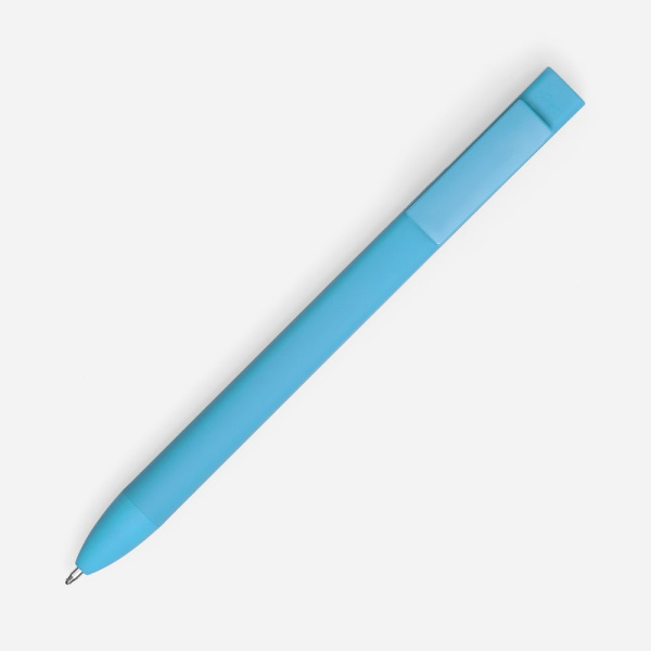 Ручка шариковая Swiper SQ Soft Touch, голубая, 14,5x1,1 см