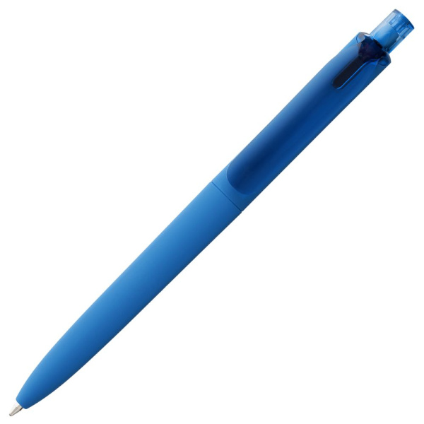 Ручка шариковая Prodir DS8 PRR-T Soft Touch, голубая, 14х1,1 см