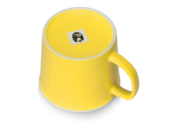 Кружка «Nancy», матовая, Цвет желтый/белый