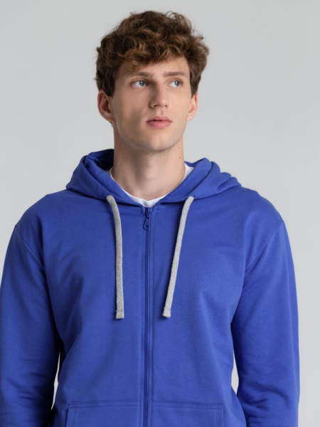Толстовка на молнии с капюшоном Unit Siverga , ярко-синяя, XS–5XL