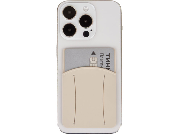 Картхолдер для телефона с держателем «Trighold», Цвет бежевый