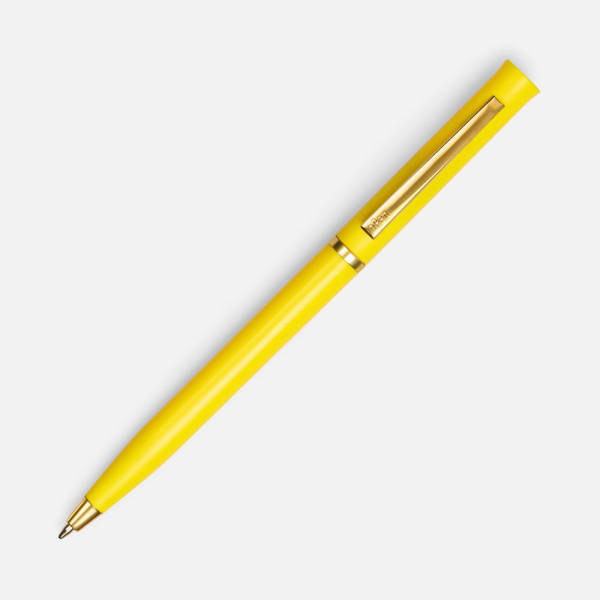 Ручка шариковая Euro Gold, желтая, 13,3х0,8 см