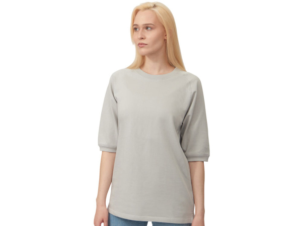 Футболка c рукавом реглан «Warsaw» унисекс, Размер S, Цвет жемчужно-серый