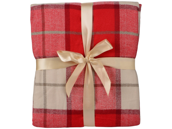 Плед акриловый «Tartan», Цвет красный