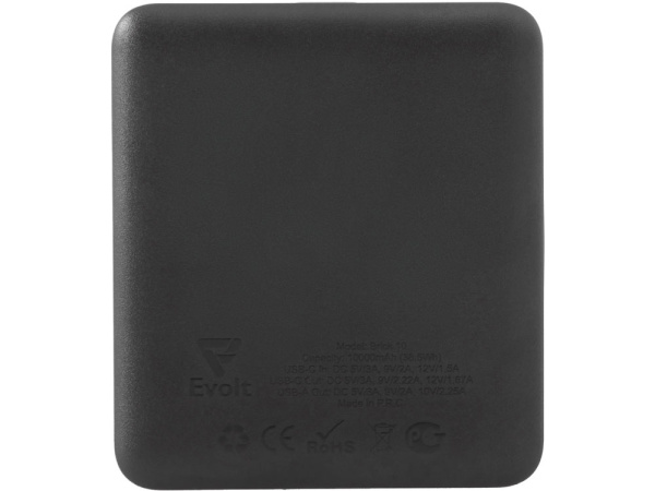 Внешний аккумулятор «Brick 10» с быстрой зарядкой QC/PD, 10000 мАч, Размер 10000 mAh, Цвет черный
