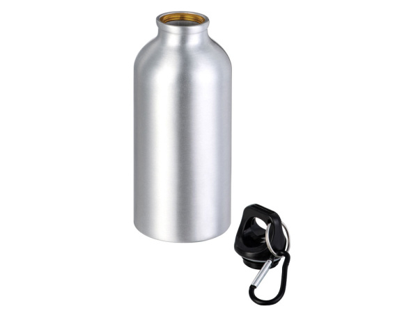 Бутылка «Hip S» с карабином, 400 мл, Цвет серебристый