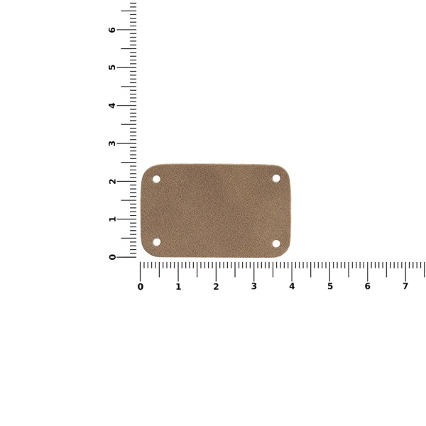 Лейбл Eta Nubuck Touch, S, коричневый, 2,5х4 см