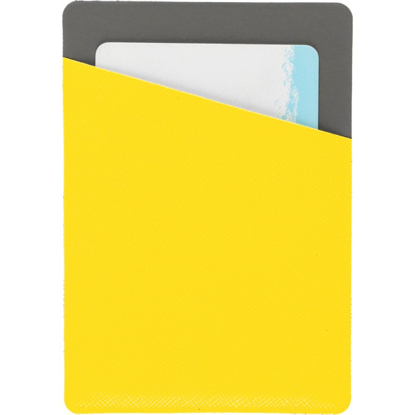 Картхолдер Dual, серо-желтый, 10х7 см