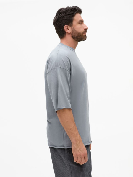 Футболка унисекс оверсайз T1, серая, XS–XXL