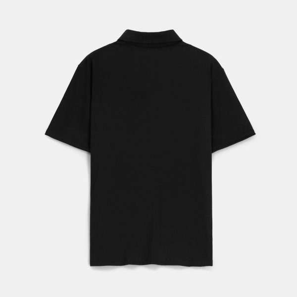 Рубашка поло унисекс Senti, черная, XS–4XL