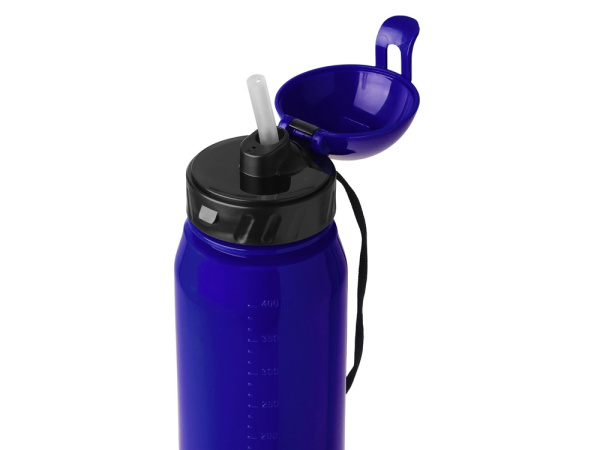 Бутылка для воды с трубочкой «Little», 400 мл, Цвет синий