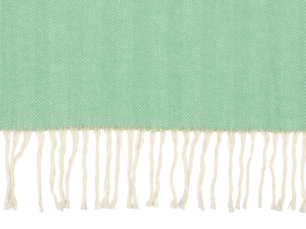 Плед «Ёлочка» из натурального хлопка, Цвет зеленый