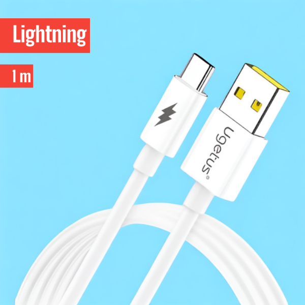 Кабель USB UG08 Lightning силиконовый / Быстрый, универсальный и долговечный