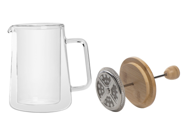 Френч-пресс с двойными стенками «Columbia», Цвет прозрачный