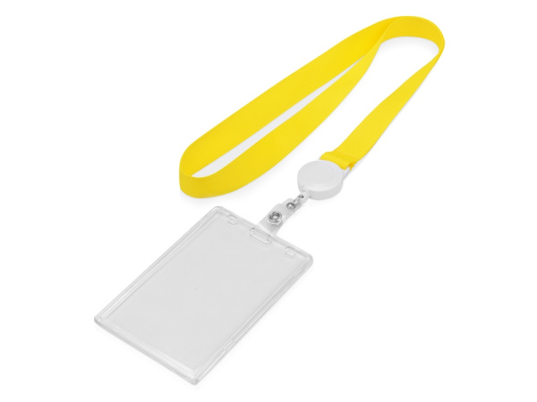 Ланьярд с ретрактором, Цвет желтый