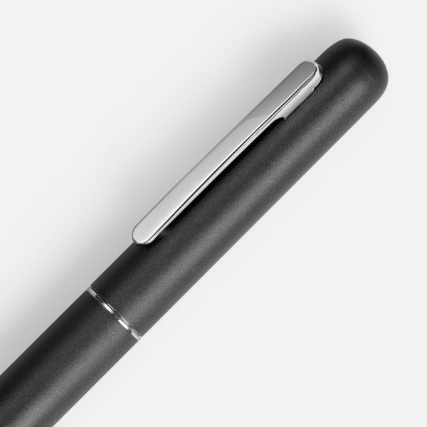 Ручка шариковая Scribo, матовая серая, 14х1,4 см
