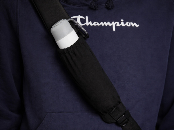 Сумка-слинг «Nomad» на одно плечо из водостойкого переработанного пластика, Цвет черный