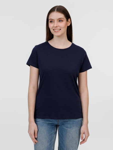 Футболка женская E150, темно-синяя, XS–3XL