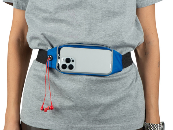 Сумка на пояс «Спринт», Цвет синий/черный/прозрачный