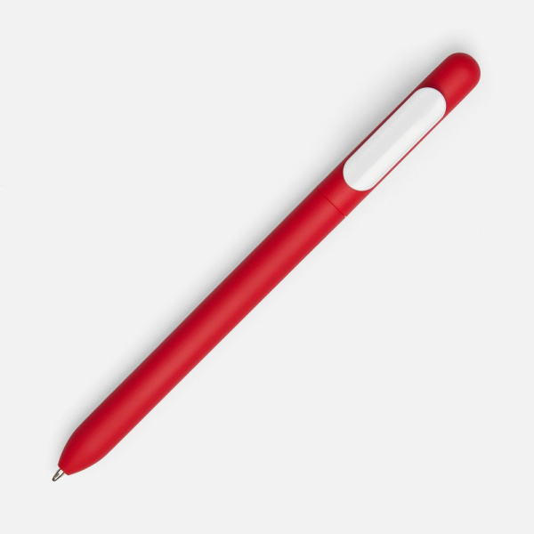 Ручка шариковая Swiper Soft Touch, красная с белым, 14,3x1,0 см