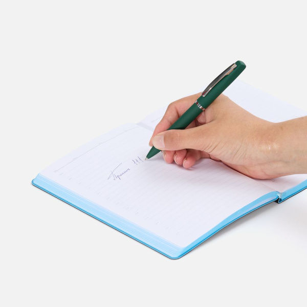 Ручка шариковая Bolt Soft Touch, зеленая, 13,8х1,3 см