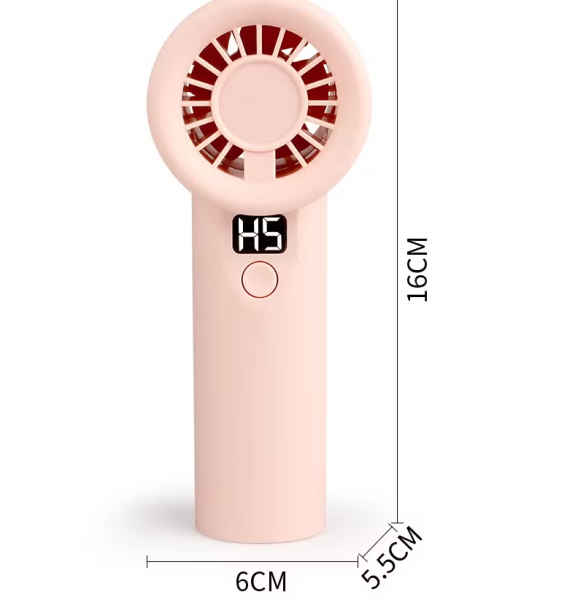 Портативный мини вентилятор для улицы, 5 скоростей, цифровой дисплей, USB-зарядка