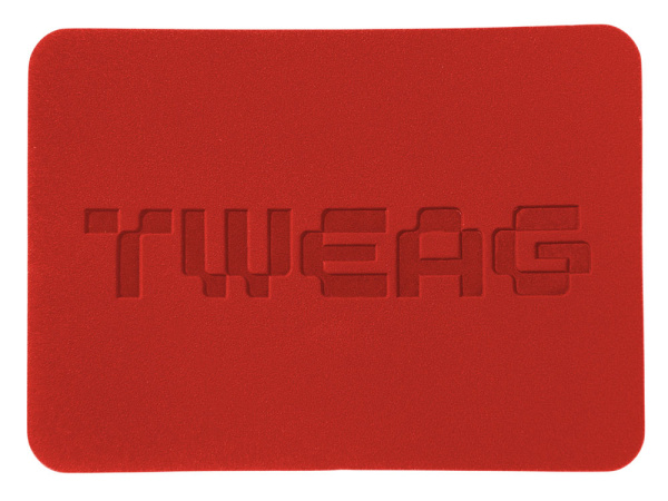 Патч «Прямоугольный», nubuk, Цвет красный