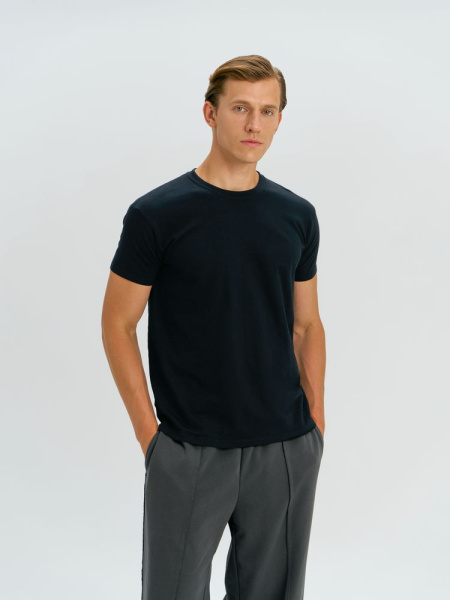Футболка унисекс Regent 150, черная, XXS–5XL