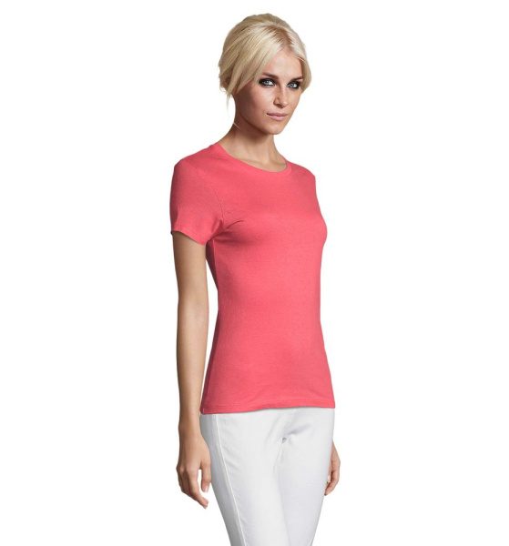 Футболка женская Regent Women, розовая (коралловая), S–XXL