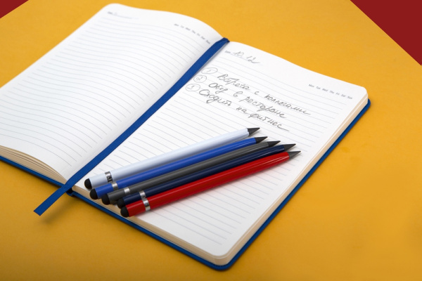 Вечный карандаш "Eternal" со стилусом и ластиком, Цвет серый