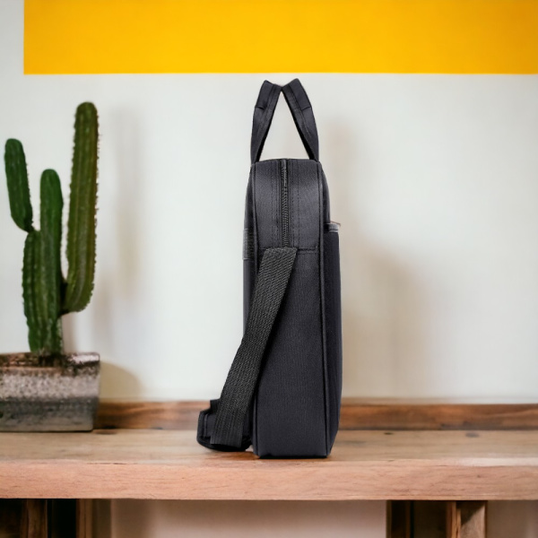 Сумка для ноутбука 17.3"  Large, черный / Крепление для чемодана, уплотненное дно
