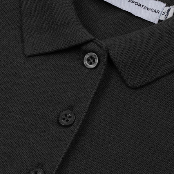 Рубашка поло женская Neptune, черная, S–XXL