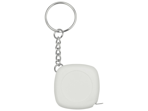 Брелок-рулетка «Block», 1м, Цвет белый