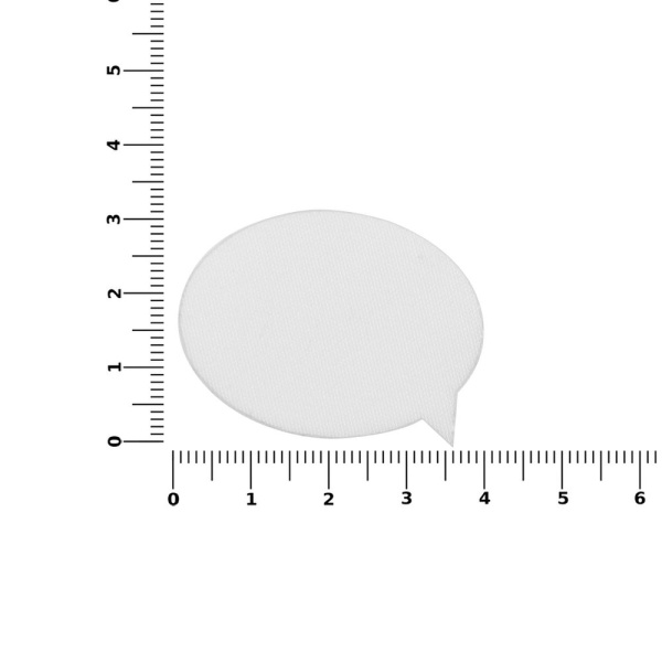 Наклейка тканевая Lunga Bubble, M, белая, 3х4 см