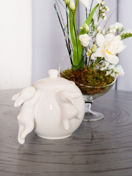 Сахарница с кроликами (NEW), 1000 мл, Белый