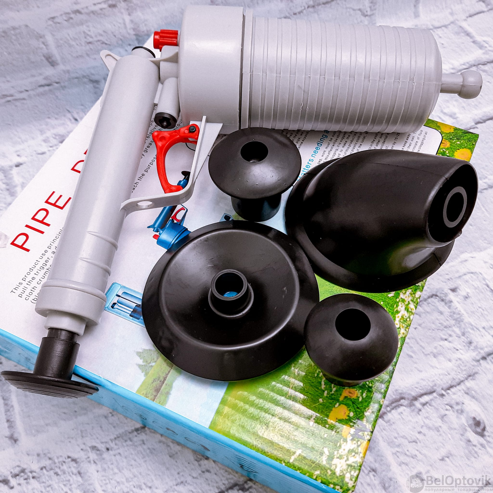 Вантуз насос для прочистки труб Air Drain Blaster (арт: ho-4846) от 1 ...