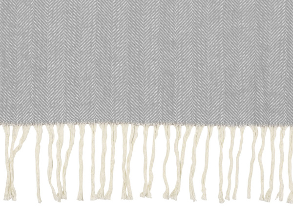 Плед «Ёлочка» из натурального хлопка, Цвет серый