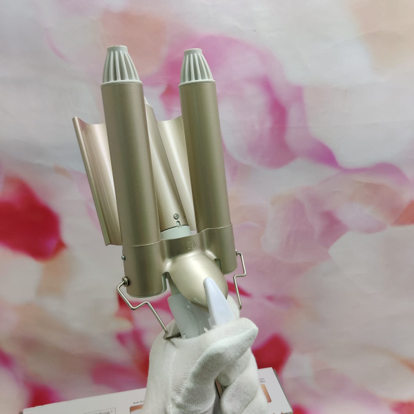 Тройная плойка для создания крупных локонов Hair Curler Wang D28