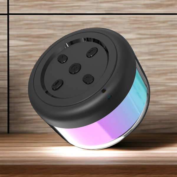 Беспроводная колонка Donny, 5 W, 300 mAh, встроенный микрофон, подсветка, черный / Стильное и многофункциональное устройство для прослушивания музыки