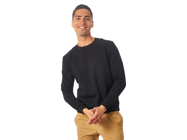 Свитшот «Motion» с начесом, унисекс, Размер 2XL, Цвет черный